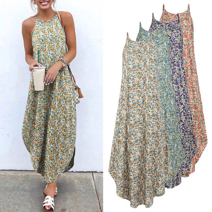 Sexy Sleeveless Print Maxi Dress apparel & accessories