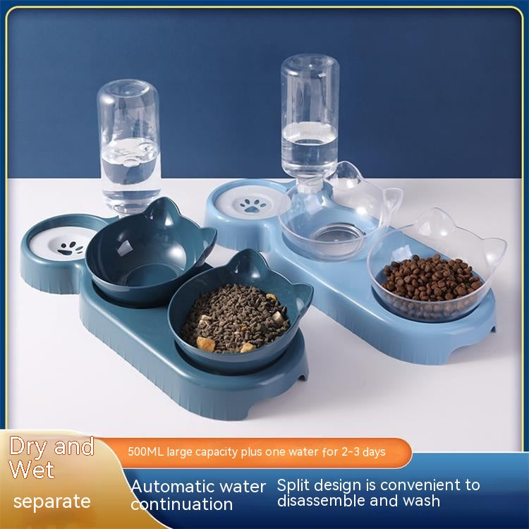 Cat Bowl Anti-tumble Automatic Feeder Water Fountain Pet feeder