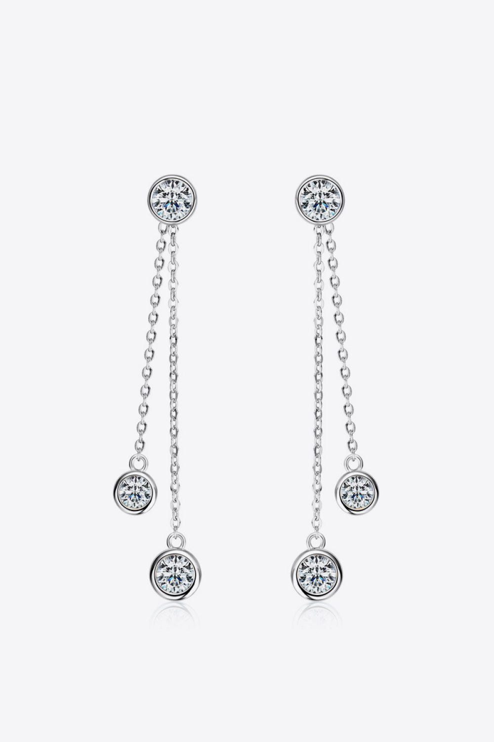 2.6 Carat Moissanite 925 Sterling Silver Earrings apparel & accessories