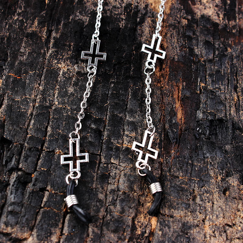 Alloy Moon Glasses Hanging Chain Cross Pentagram Sun Glasses Chain apparels & accessories