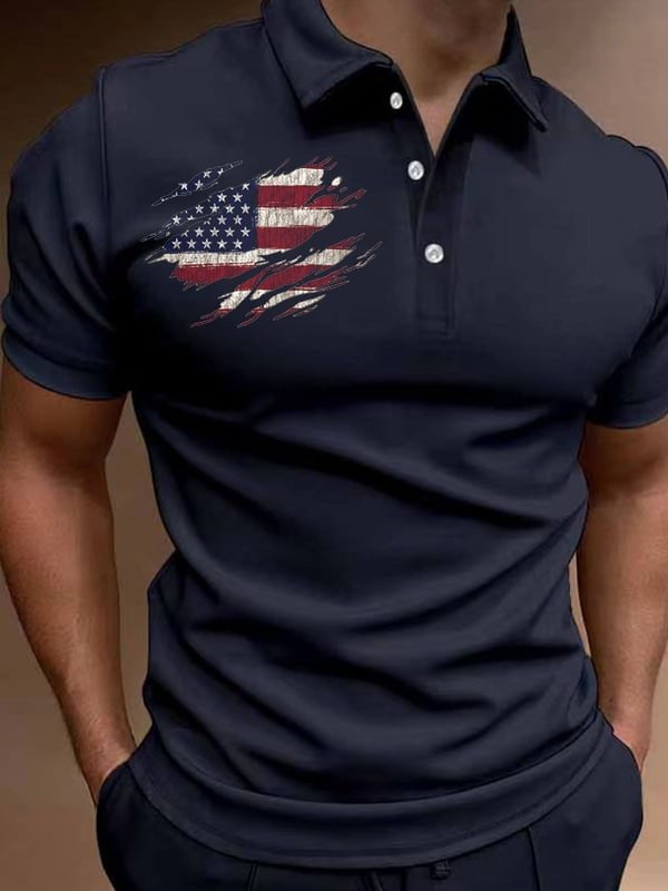 Men's T-shirt Outdoor Loose Lapel Short Sleeve apparel & accessories