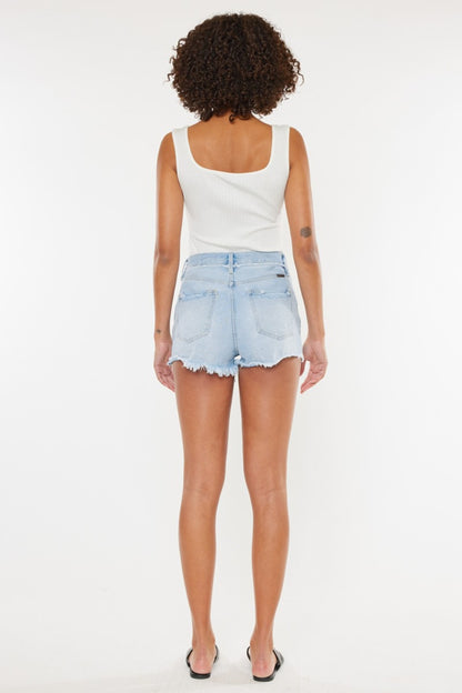 Kancan Distressed Button Fly Denim Shorts Bottom wear