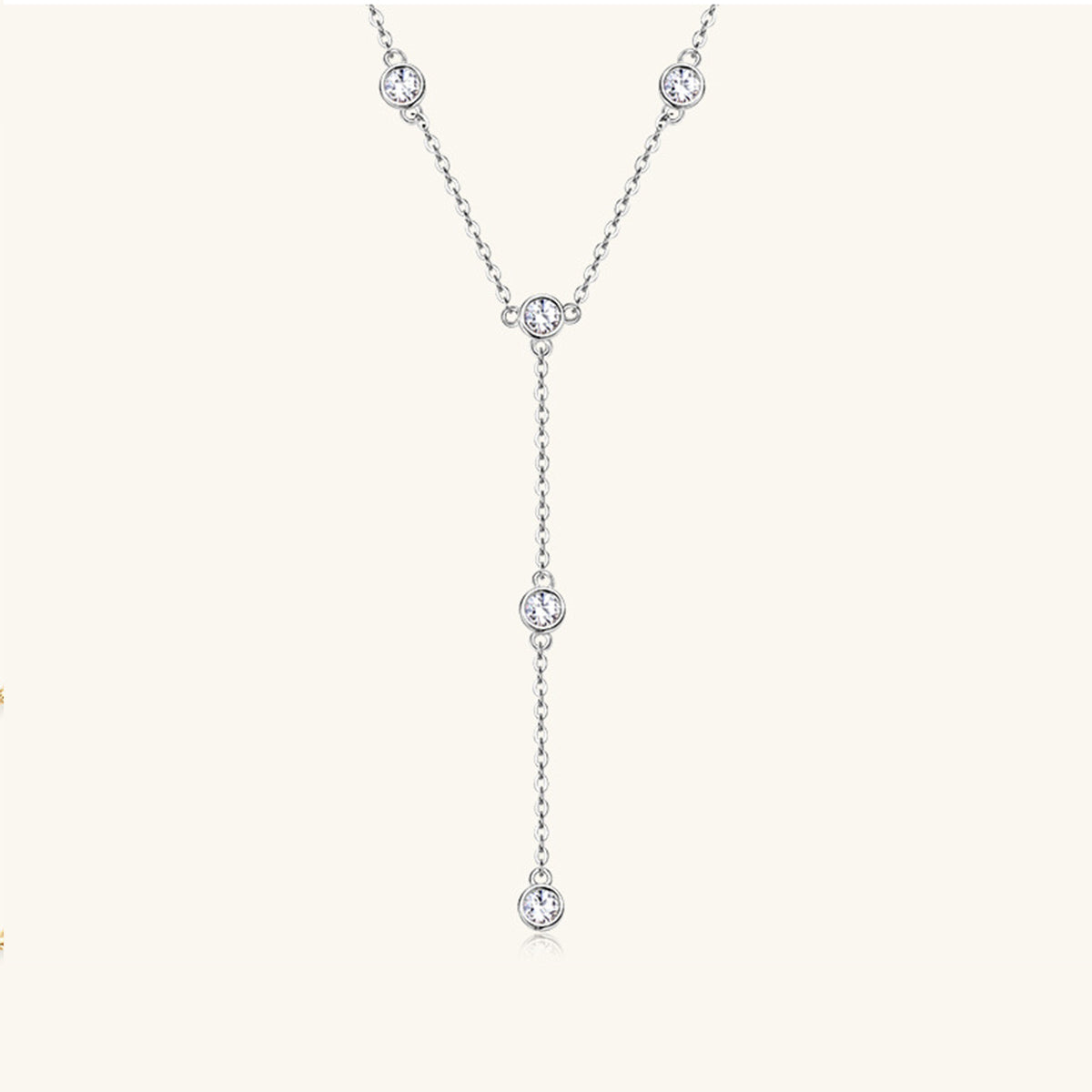 1.1 Carat Moissanite Sterling Silver Necklace Jewelry