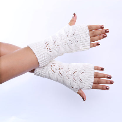 European And American New Twist Hollow Half Finger Ladies Gloves apparels & accessories