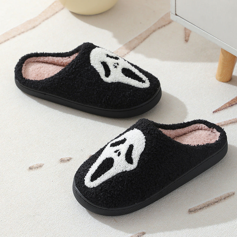 Halloween Skull Cartoon Print Slippers halloween