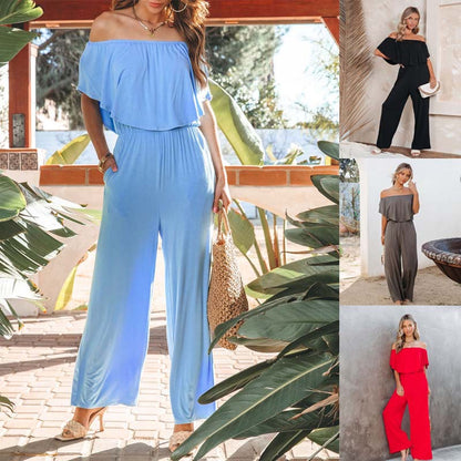 Fashion Temperament Leisure Wide Leg Jumpsuit Women apparel & accessories