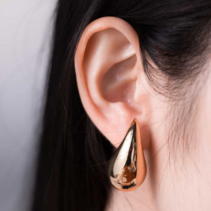 Big Size Water Drop Brass Earrings apparel & accessories