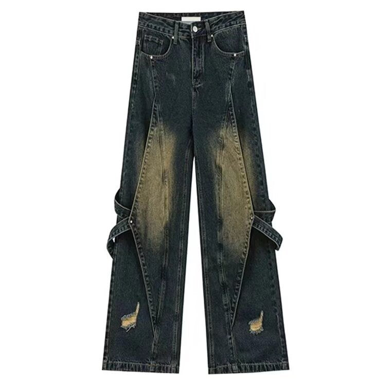 High Street Vibe Washed-out Jeans men's clothing