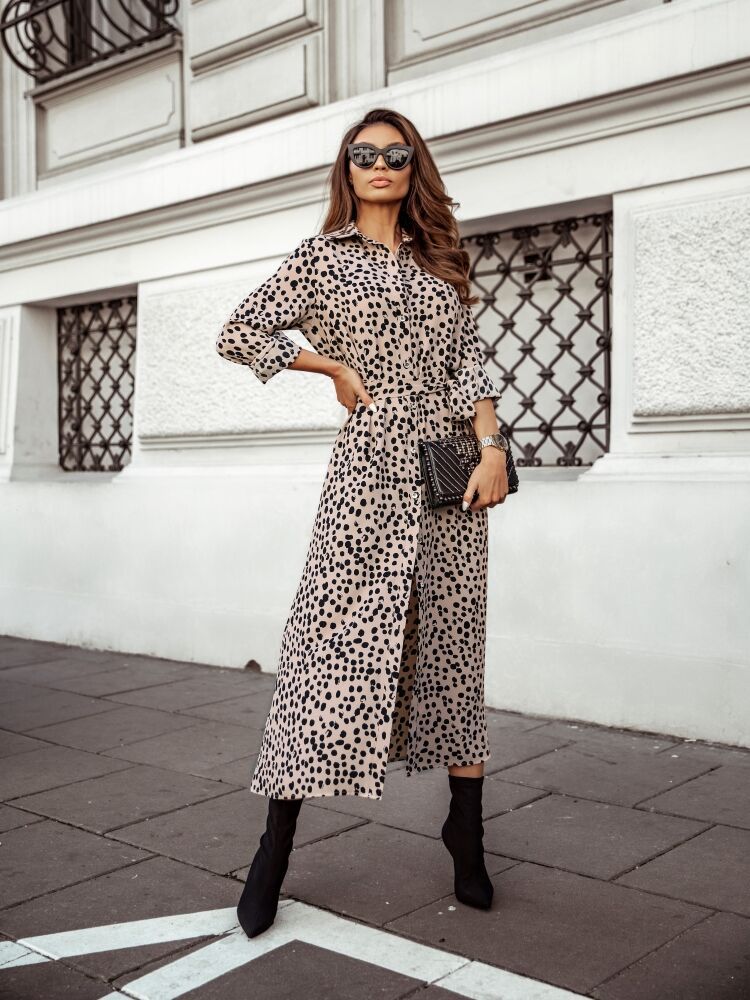 Women's Printed Shirt Dress Long Skirt apparel & accessories