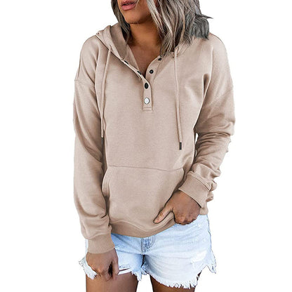 Women's Long-sleeved Loose Casual Hooded Sweater apparels & accessories