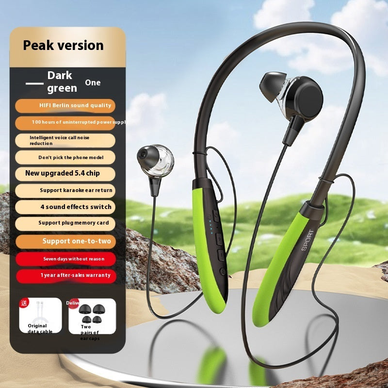 Neck Wireless Bluetooth Earphones 9D Stereo Surround Headphone Magnetic Gadgets