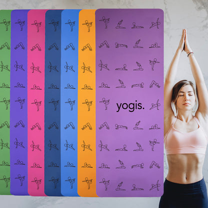 Yoga Mat Posture Line Non-slip Custom Fitness Mat For Beginners Plank Support fitness & sports