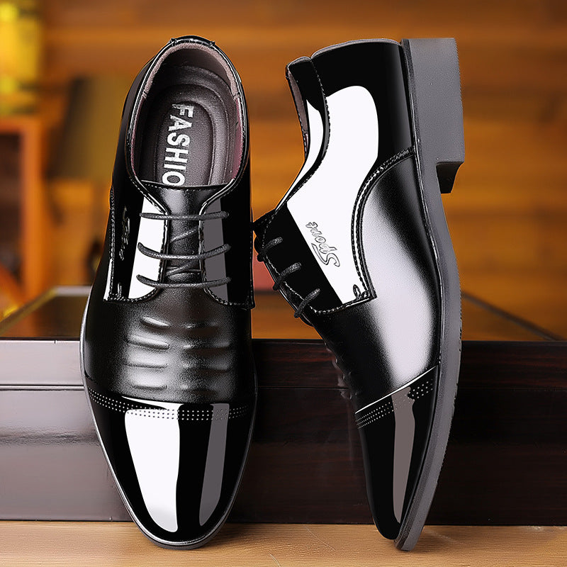 Casual Glossy Patent Leather Pointed Toe Men's Shoes Shoes & Bags