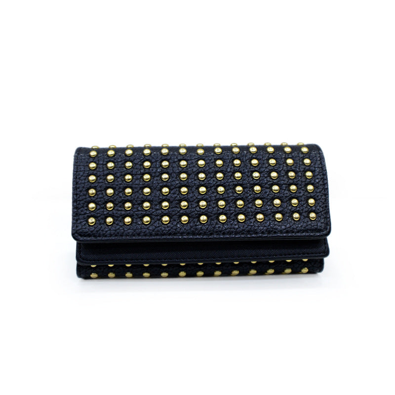 Women's Rivet Three-fold Wallet apparel & accessories