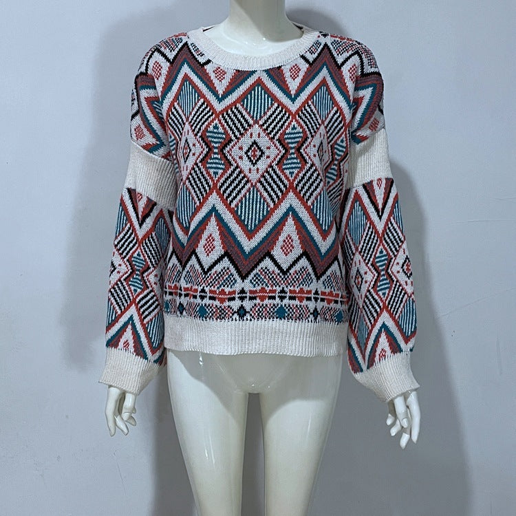 Knitted Sweater Jacquard Knitted Top apparels & accessories