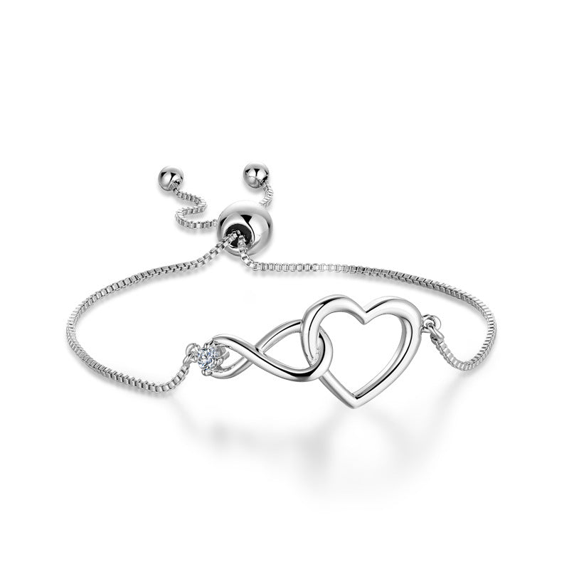 Classic Heart-shaped Zircon Eternal Bracelet Jewelry