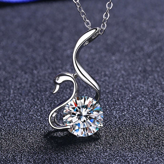 2 Carat Moissanite 925 Sterling Silver Necklace apparel & accessories