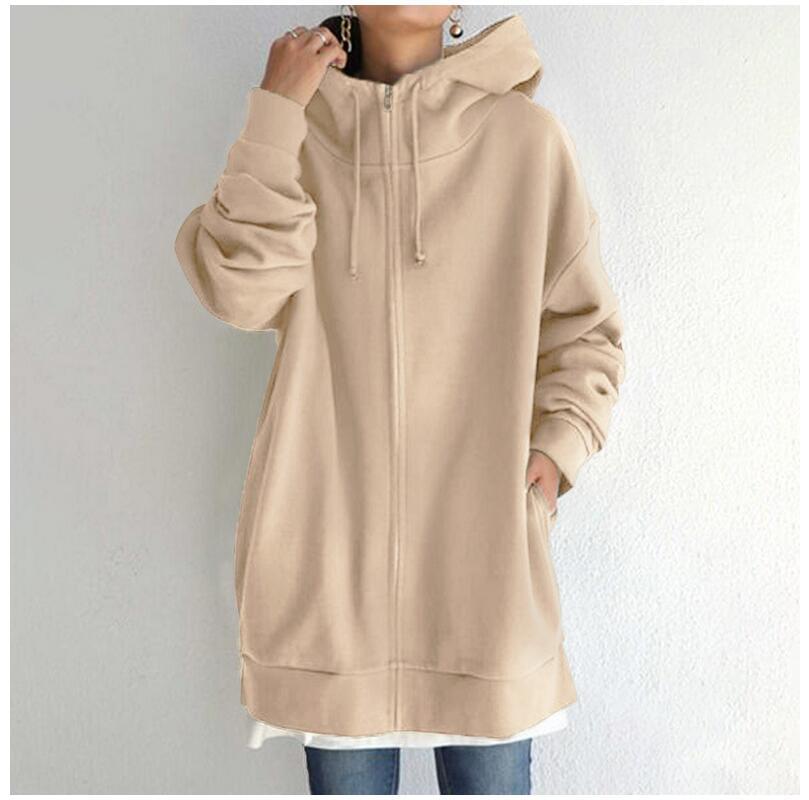 Women's Fuzzy Hoodies Long Sport Pullover Hoodie Full-Zip Hoodie Sweatshirt 4