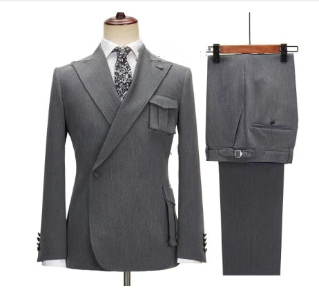 Suit Double Breasted Men's Striped Two-piece Set apparel & accessories