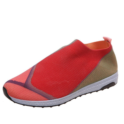 Women's Fly Weaving Flat Bottom Sneakers Shoes & Bags