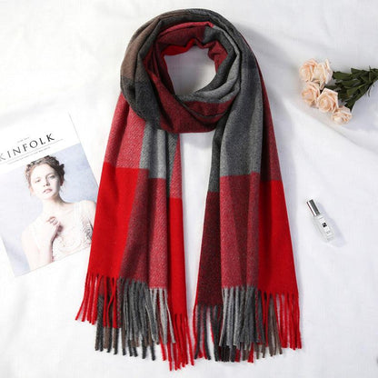 Cashmere warm plaid shawl scarves, Shawls & Hats