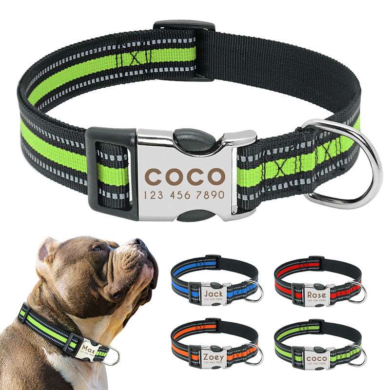Dog Collar Anti-loss Alloy Metal Pet Supplies Dog Leash