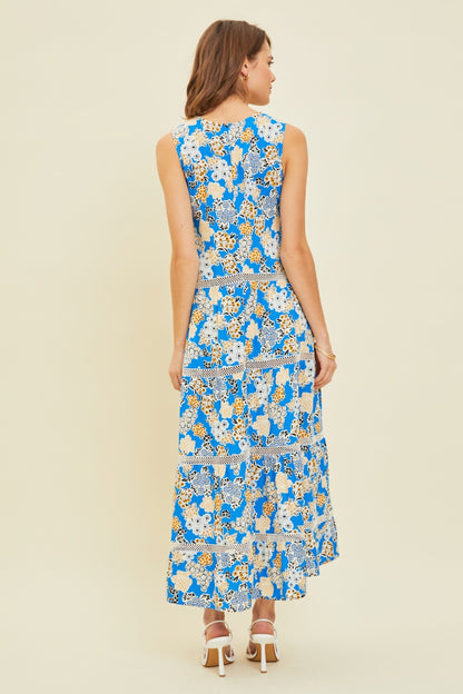 HEYSON Printed Crochet Trim Maxi Dress Dresses & Tops