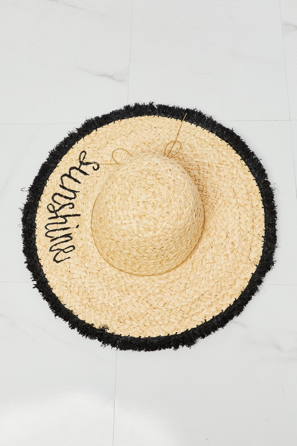 Fame Sunshine Straw Fringe Hat apparel & accessories