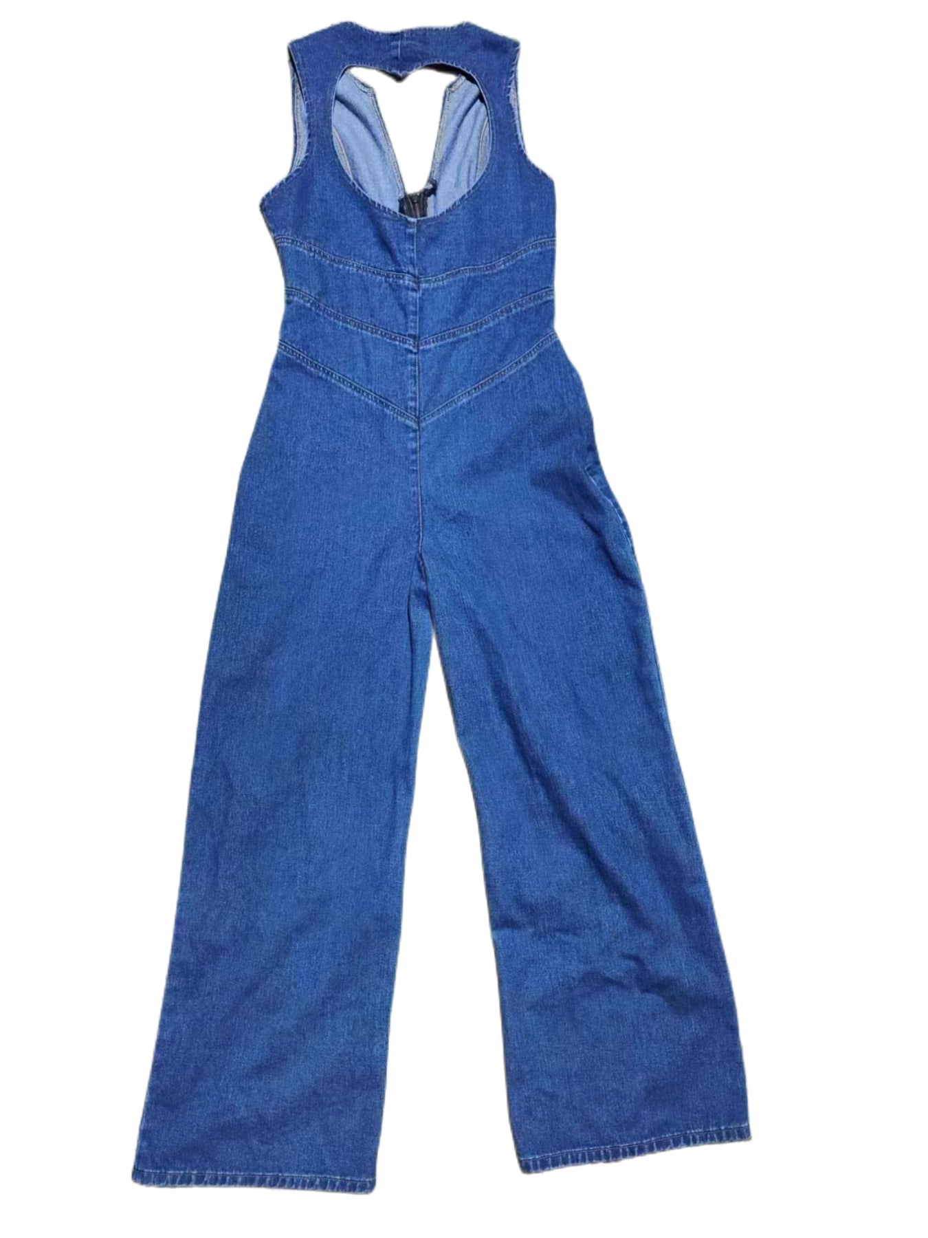 Slim Fit Street fashion Retro Style High Waist Denim Jumpsuit apparel & accessories