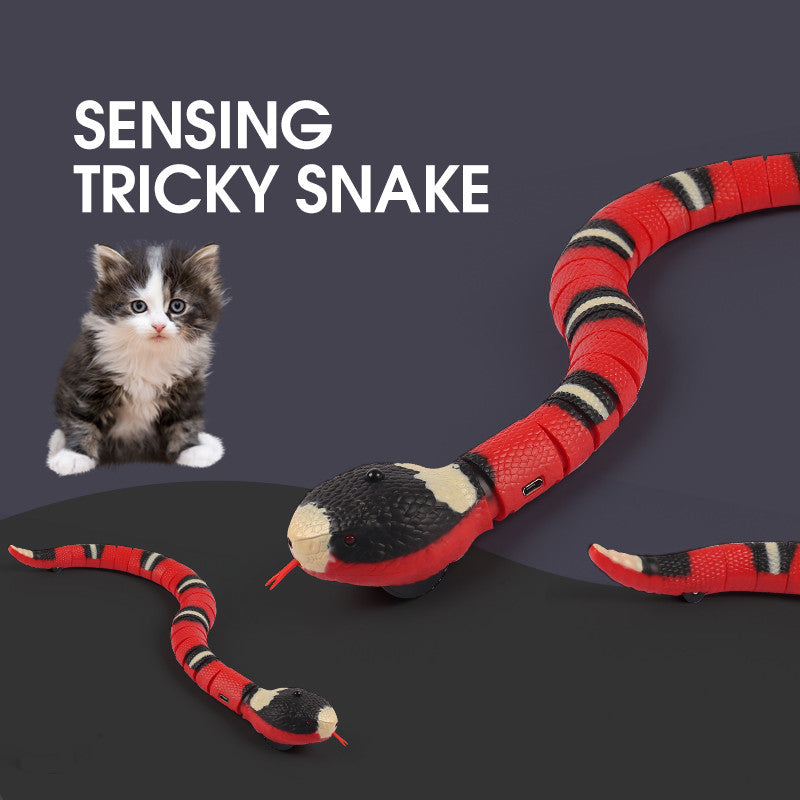 Smart Sensing Interactive Cat Toys Automatic Eletronic Snake Cat Teasering Play USB Rechargeable Kitten Toys For Cats Dogs Pet Pet Products