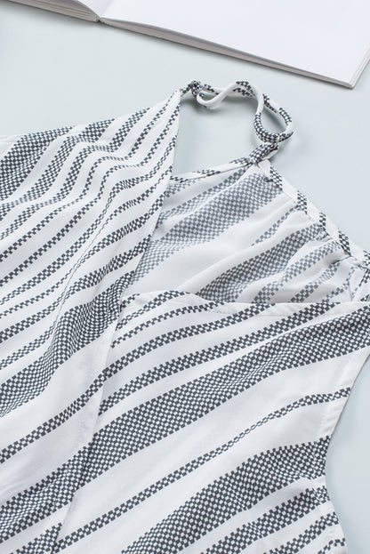 Striped Surplice Spaghetti Strap Cami apparel & accessories