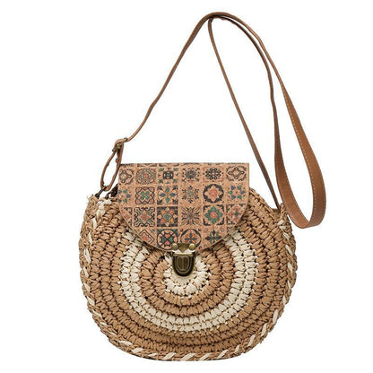 Shoulder Straw-weaved Crossbody Beach Casual Ethnic Style Mini And Simple Handmade Beach Bag apparel & accessories