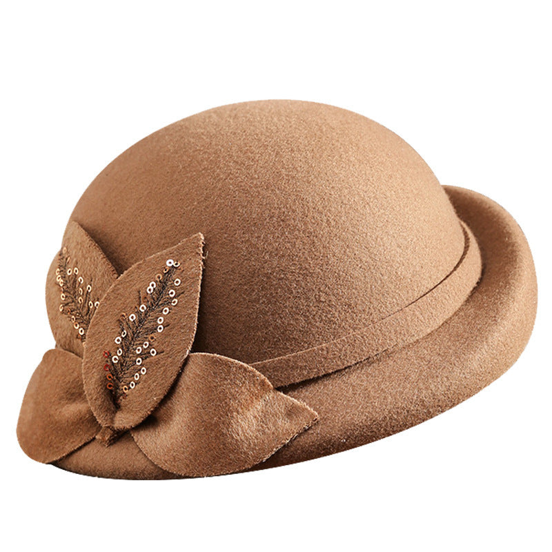 Women's Retro Beret Elegant Fur Felt Hat scarves, Shawls & Hats