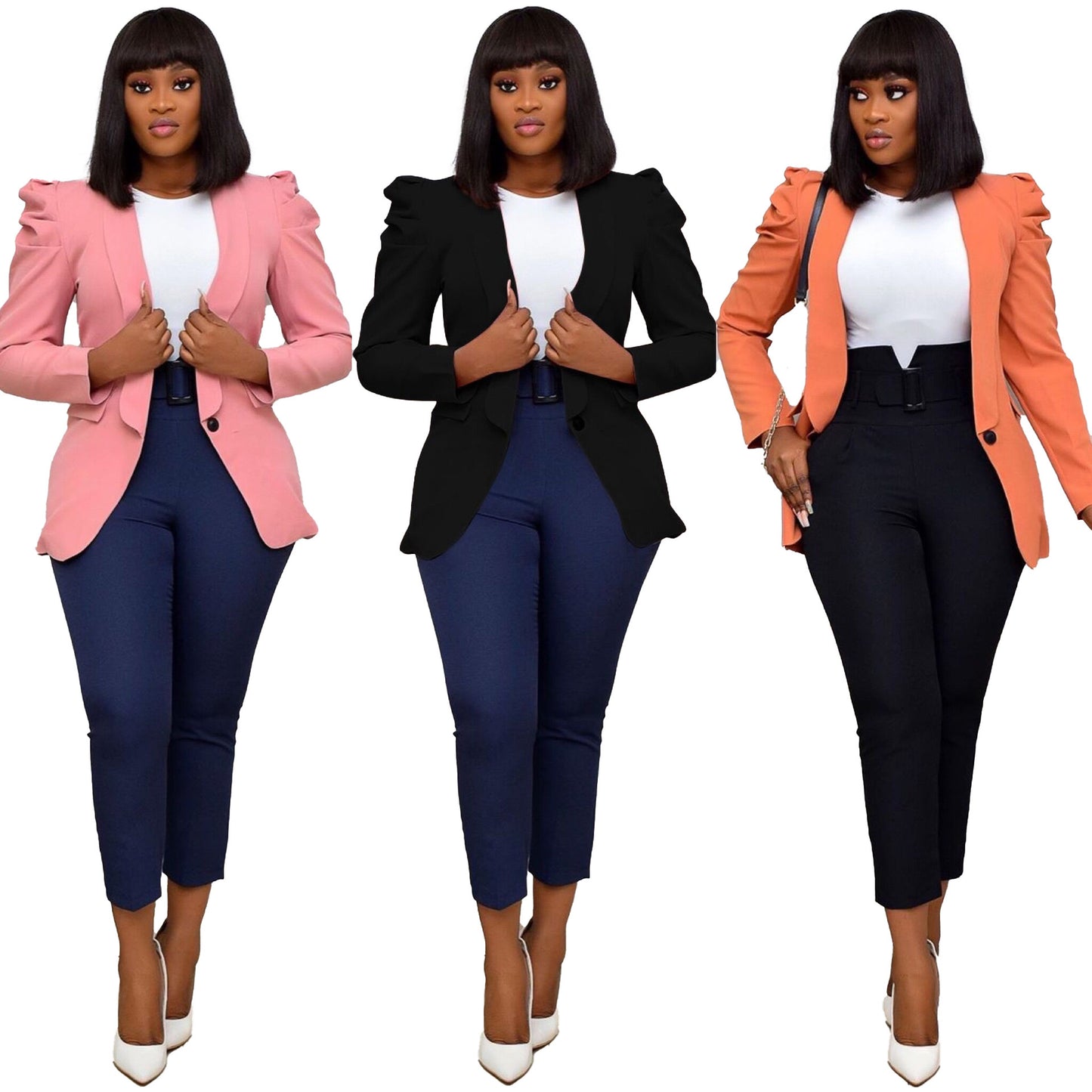 Women's Style Pleated Solid Color Jacket apparel & accessories