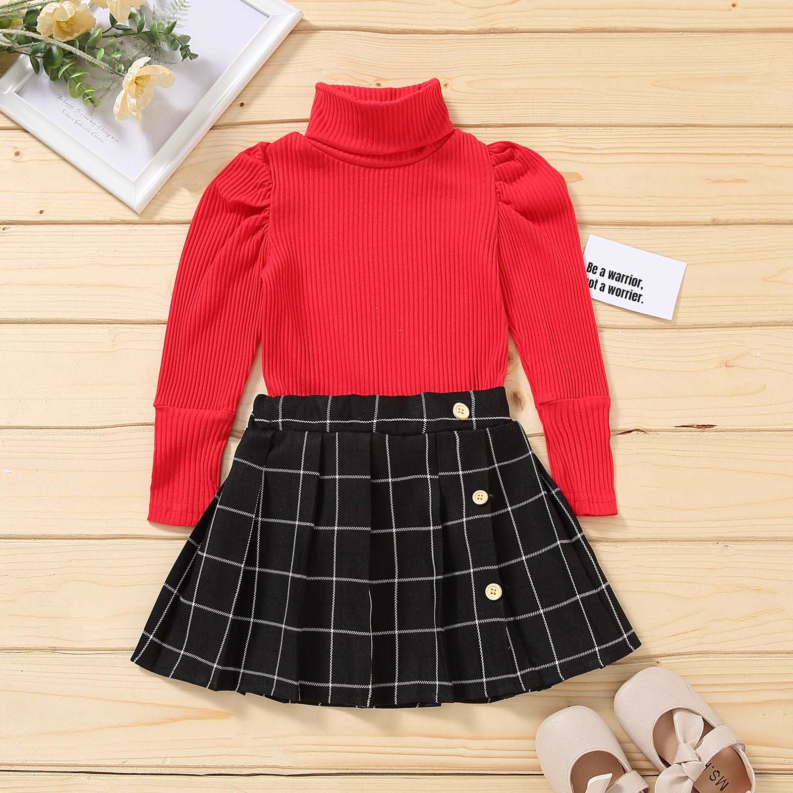 Kids Fall Skirts And Turtleneck Outfit Kids clothes