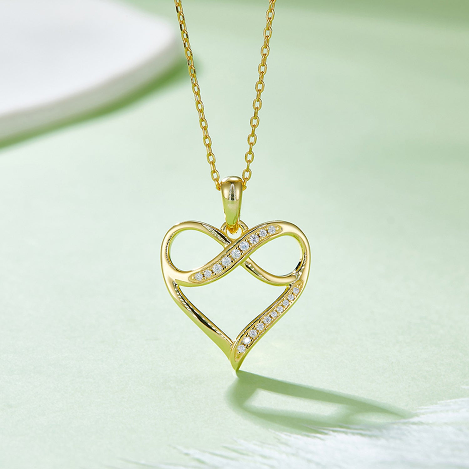 Moissanite 925 Sterling Silver Heart Necklace apparel & accessories