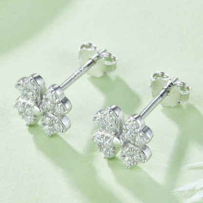 Adored Moissanite Four Leaf Clover Stud Earrings apparel & accessories