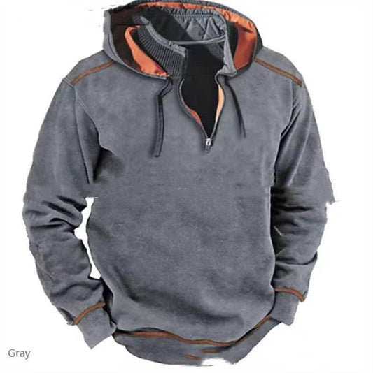 Contrast Color Fashion Men's Hoodie Hoodie