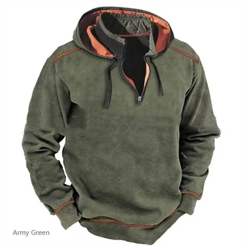 Contrast Color Fashion Men's Hoodie Hoodie