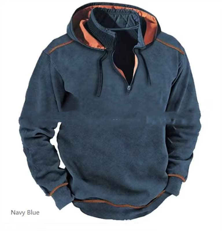 Contrast Color Fashion Men's Hoodie Hoodie