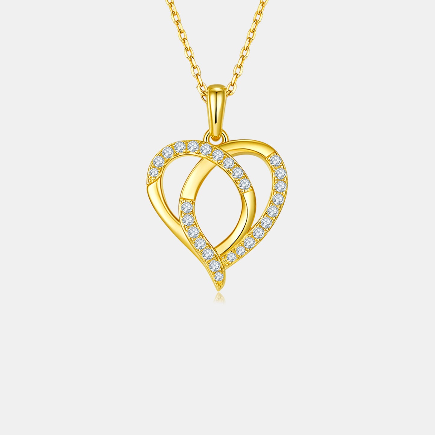 Moissanite 925 Sterling Silver Heart Shape Necklace apparel & accessories