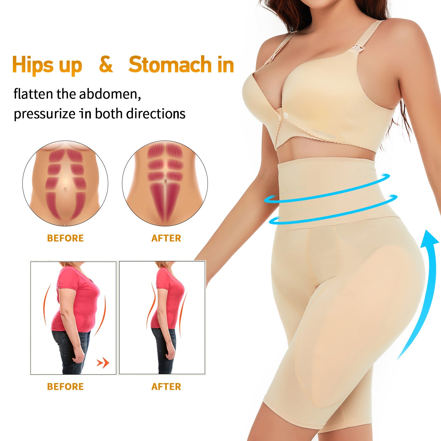 High Waist Fengqi Abdominal Pants Sponge Mat Fake Butt apparel & accessories