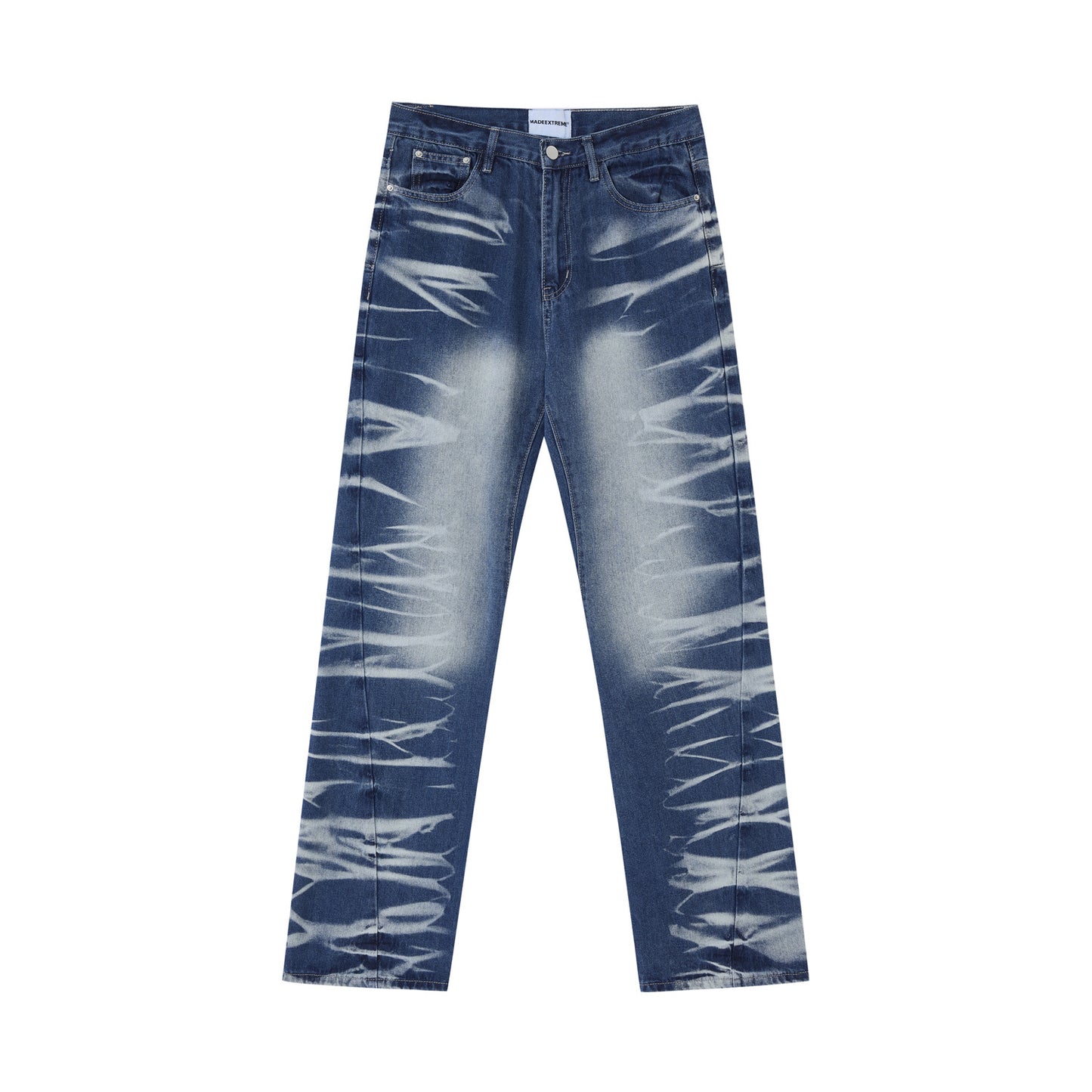 Avant-garde Street Washed Corrugated Straight Jeans Men And Women apparel & accessories