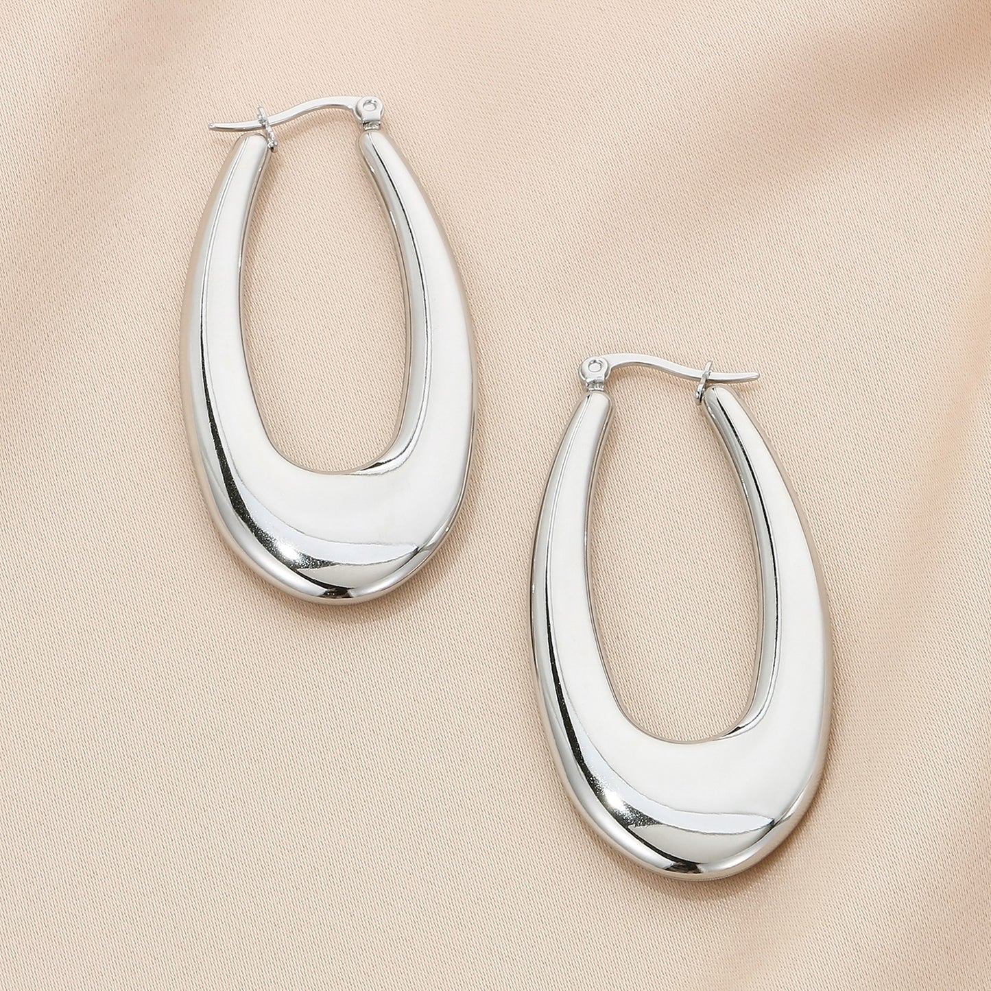 Stainless Steel Hinged Hoop Earrings apparel & accessories