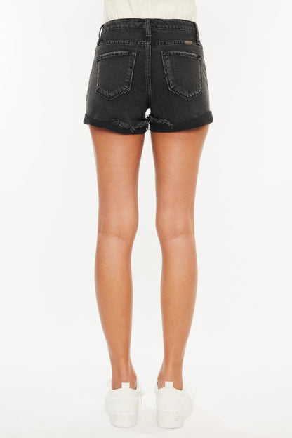 Kancan High Waist Distressed Denim Shorts Bottom wear