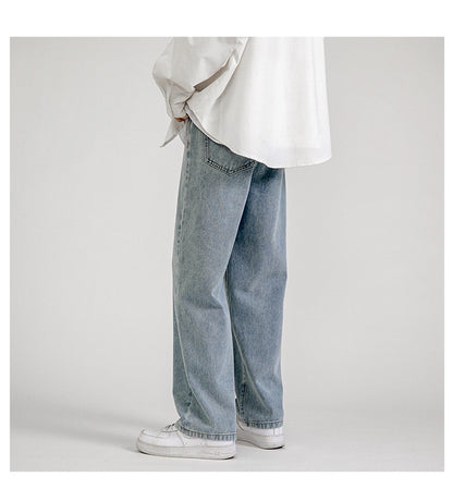 Wide Leg Jeans Men's Straight Loose Dad Jeans men's clothing