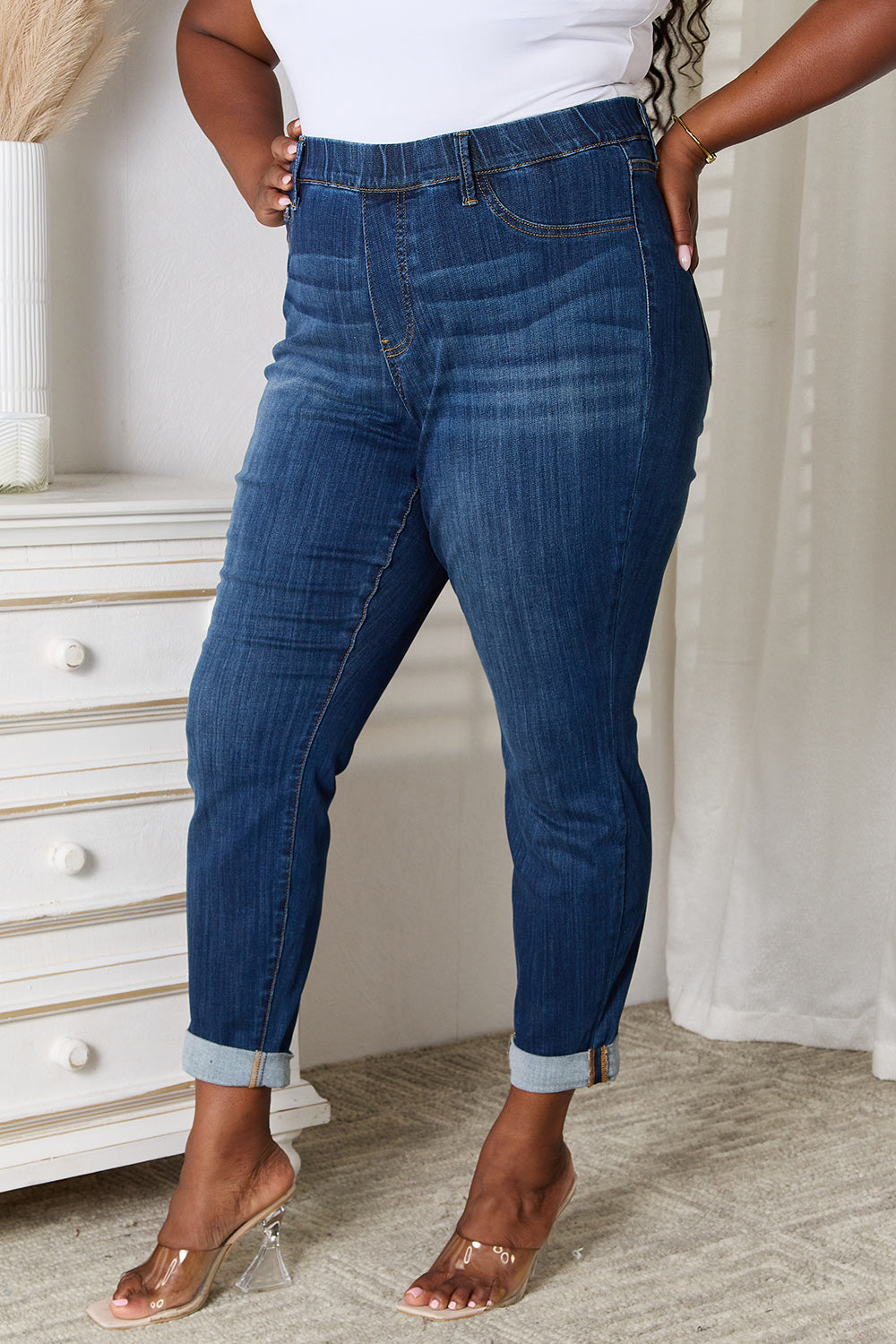 Judy Blue Full Size Skinny Cropped Jeans Bottom wear