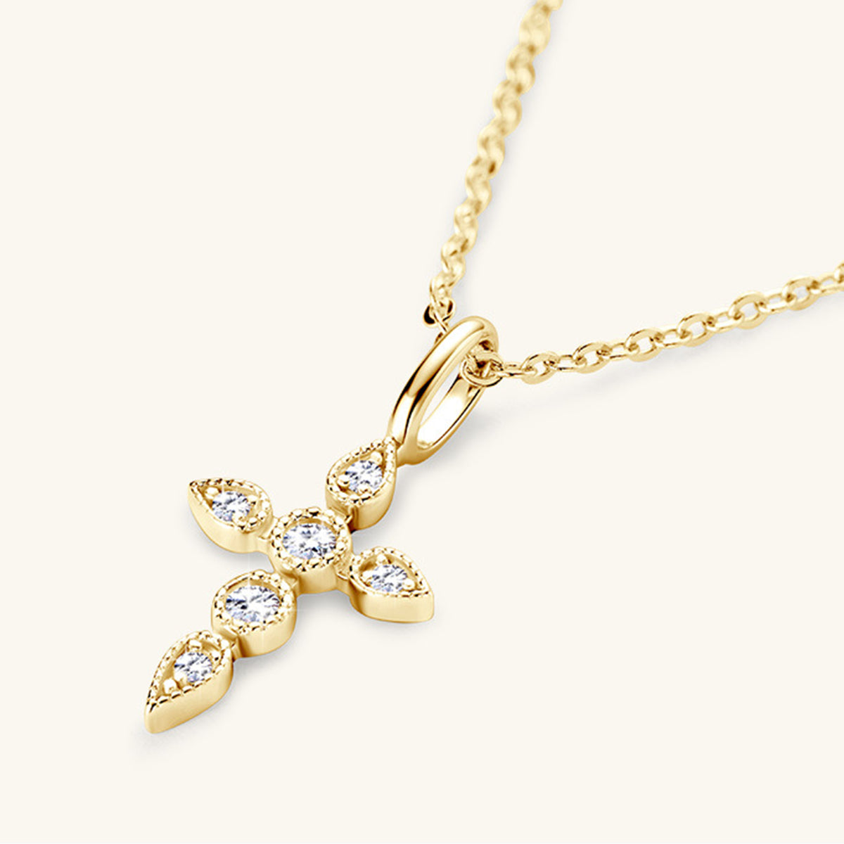 925 Sterling Silver Moissanite Cross Pendant Necklace apparel & accessories