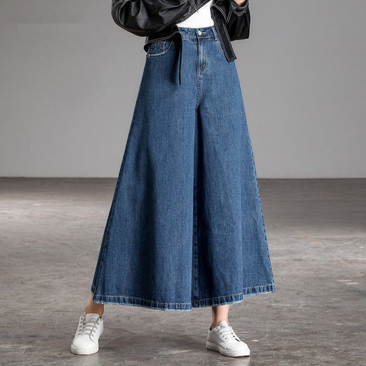 Drop Wide Leg Jeans Skirt Women apparel & accessories