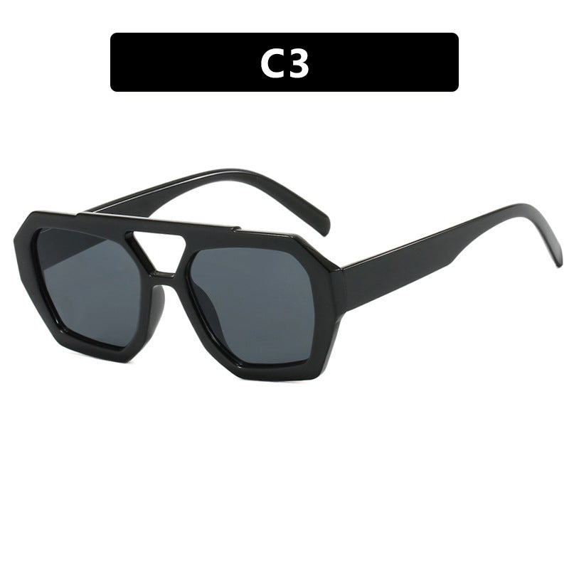 Double Beam Large Rim Sunglasses Sunshade apparel & accessories